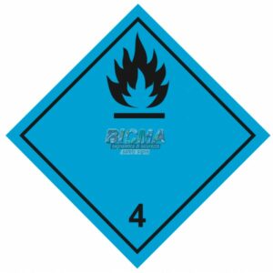 Инф. табло, Класс 4.3 - Вещества, выделяющие легковоспламеняющиеся газы, в контакте с водой