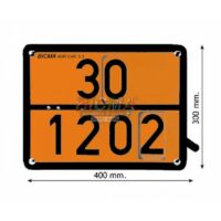 Табличка оранжевая с переключателем, дизель/бензин