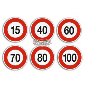 Наклейка. Ограничение скорости 40-100 км/ч